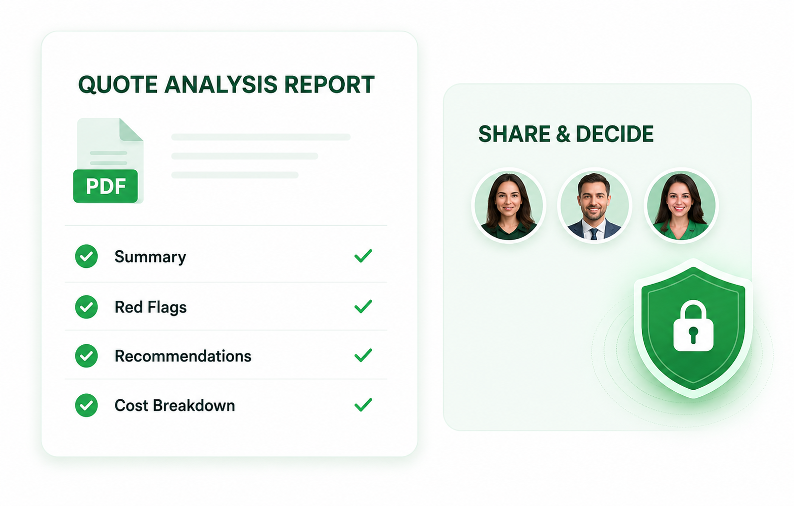 Downloadable AI-generated quote analysis report